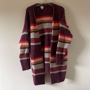 A New Day purple pink open cardigan